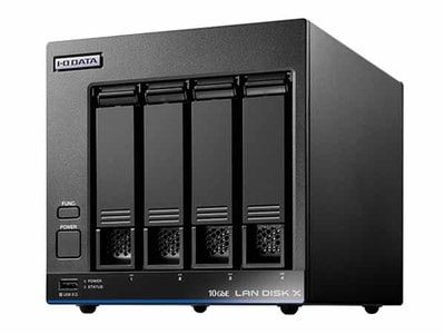 IOデータ 10GbE&マルチギガビット対応 Linuxベース法人向け4ドライブNAS 4TB｜HDL4-XA4|3.5インチSATA用 ハードディスク ケース|NAS｜ハードディスクケース | サー