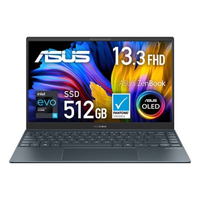 ASUS NB/パイングレー/13.3型 OLED(有機EL)”1920x1080(フルHD)/Core i5-1135G｜UX325EA-KG809W|ノートパソコン|パソコン