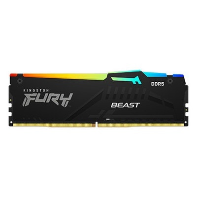 Kingston FURY Beast DDR5 RGB 8GB(8GBx1) DDR5 4800MHz(PC5-38400) CL38 DIMM｜KF548C38BBA-8|デスクトップ用メモリ(D