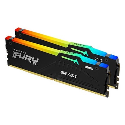 Kingston FURY Beast DDR5 RGB 16GB(8GBx2) DDR5 4800MHz(PC5-38400) CL38 DIMM｜KF548C38BBAK2-16|デスクトップ用メ