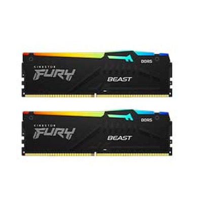 Kingston 32GB(16GBx2) DDR5 5200MHz(PC5-41600) CL40 DIMM FURY Beast RGB｜KF552C40BBAK2-32|デスクトップ用メモリ(D
