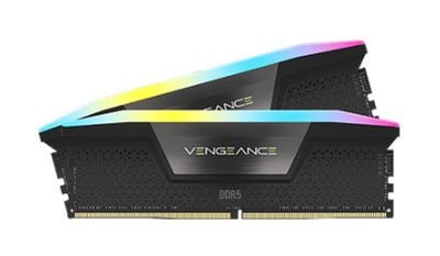 Corsair 32GB(16GBx2) DDR5 6000MHz(PC5-48000) UDIMM 40-40-40-77 XMP 3.0 VENGEANCE RGB DDR5 Black 1.3V