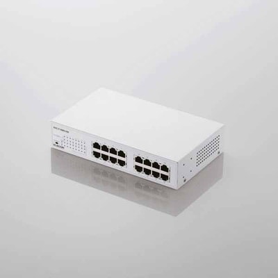 ELECOM 100BASE-TX対応 スイッチングハブ/16ポート:ホワイト｜EHC-F16MN-HW|ハブ/スイッチングハブ|ネットワーク