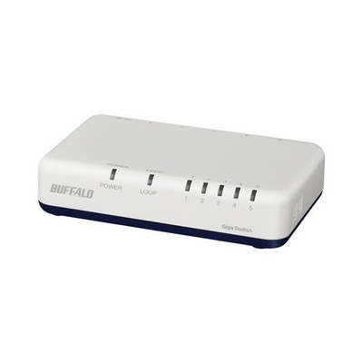 バッファロー Giga 5ポート スイッチングハブ 電源外付け プラスチック筐体 マグネット付 ホワイト｜LSW6-GT-5EP/WH|ハブ/スイッチングハブ|ネットワーク