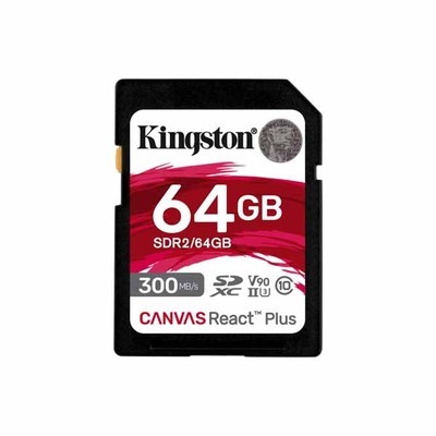 Kingston Canvas React Plus SDXCカード 容量64GB UHS-II U3 V90 A1 300R/260W Full HD/4K/8K 永久保証｜SDR2/64GB|SD