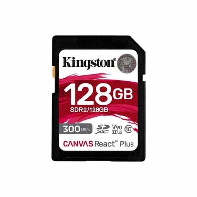 Kingston Canvas React Plus SDXCカード 容量128GB UHS-II U3 V90 A1 300R/260W Canvas Full HD/4K/8K 永久保証｜SDR2