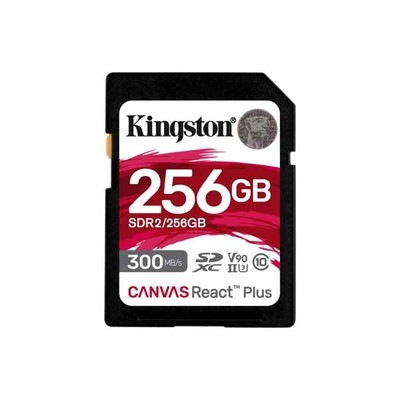 Kingston Canvas React Plus SDXCカード 容量256GB UHS-II U3 V90 A1 300R/260W Full HD/4K/8K 永久保証｜SDR2/256GB|