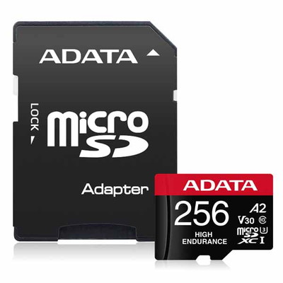 ADATA High Endurance microSDXC 256GB UHS-I U3 Class 10 V30 A2 高耐久メモリーカード｜AUSDX256GUI3V30SHA2-RA1|SDカ