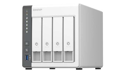 QNAP パーソナルクラウドストレージ NAS 2.5 /3.5  SATA 6Gbps 1 x 2.5GbE + 1 x GbE 4 Tower｜TS-433-4G|3.5インチSATA用 ハードデ