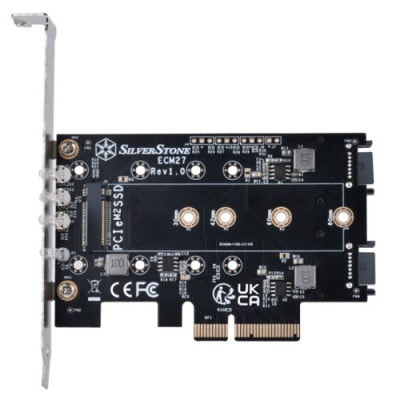 SILVERSTONE ECM27  SSD 最大3基 増設キット PCIe 拡張カード｜SST-ECM27|PCI Express|インターフェース/拡張カード