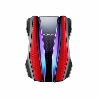 ADATA Portable HDD Durable HD770G 容量2TB USB3.2 Gen1 IP68防滴防塵 耐衝撃MIL適合 RGB レッド 3年保証 外付けポータブルHDD｜AHD77