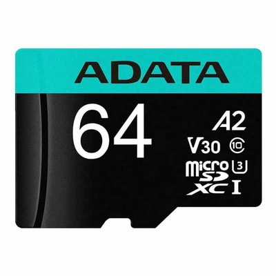 ADATA microSDXCメモリーカード 64GB U3 C10 V30 A2｜AUSDX64GUI3V30SA2-RA1|SDカード | microSDカード|フラッシュメモリ