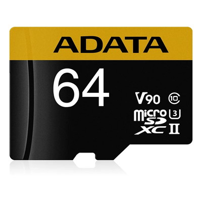 ADATA microSDXCメモリーカード Premier ONE 64GB II U3 C10 V90｜AUSDX64GUII3CL10-CA1|SDカード | microSDカード|フラッシュメ