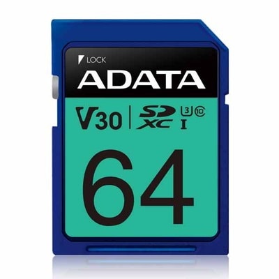 ADATA Premier Pro SDXCメモリーカード 64GB C10 V30｜ASDX64GUI3V30S-R|SDカード | microSDカード|フラッシュメモリ