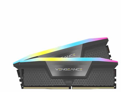 Corsair VENGEANCE RGB 32GB(16GBx2) DDR5 5200MHz(PC5-41600) UDIMM 40-40-40-77 EXPO PCB ブラック｜CMH32GX5M