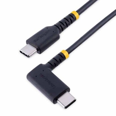 StarTech USBケーブル/USB-C-USB-C/2m/USB 2.0/L型 右向き/USB PD 対応/急速充電 & データ転送｜R2CCR-2M-USB-CABLE|USBケーブル|ケーブ