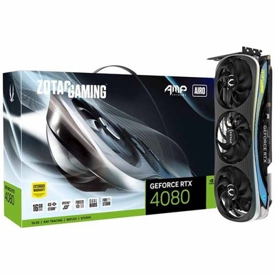 ZOTAC GAMING GEFORCE RTX 4080 16GB AMP EXTREME AIRO OC仕様のグラフィックボード｜ZTRTX4080AMPEXAIRP/ZT-D40810B-10P