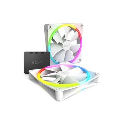 NZXT F140 RGB DUO TWIN PACK & RGB Controller [White] 140mmファン 2個パッケージ ホワイト｜RF-D14DF-W1|ケースファン|クーラー/ヒ