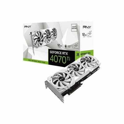 【アウトレット特価・新品】PNY GeForce RTX4070Ti 12GB VERTO LED 3FAN White Edition オリジナルトリプルファンクーラー採用 グラフィックボード ホワ