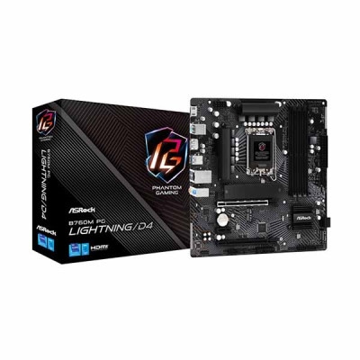 ASRock B760M PG Lightning/D4 高性能アルミニウムヒートシンク搭載 mATXマザーボード｜B760M PG Lightning/D4|LGA1700(Intel)|マザーボー