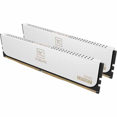 Team T-CREATE EXPERT 64GB(32GBx2) DDR5 6000(PC5-48000) CL34 34-44-44-84 UDIMM 1.30V ホワイト｜CTCWD564G60
