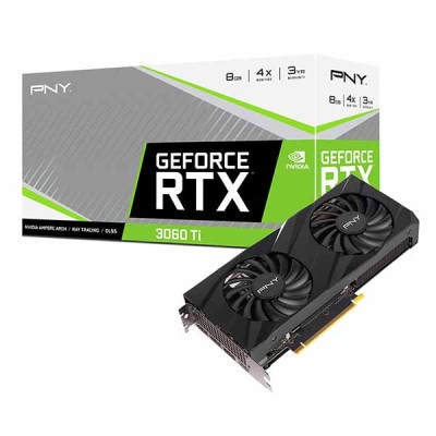 PNY GEFORCE RTX3060 Ti 8GB VERTO Dual Fan (LHR) グラフィックカード｜VCG3060T8LDFBPB1|NVIDIA|ビデオカード