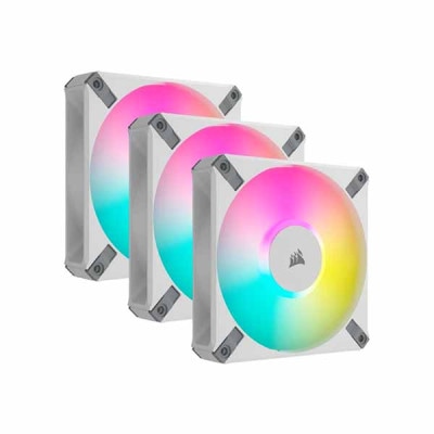Corsair iCUE AF120 RGB ELITE WHITE Triple Pack with iCUE Lighting Node CORE XT 120mm x3 ホワイト Lightin
