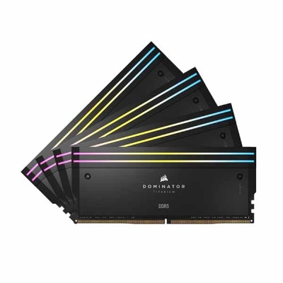 Corsair 64GB(16GBx4) DDR5 6000MT/s (PC5-48000) CL36 UDIMM XMP 3.0 DOMINATOR TITANIUM ブラック RGB LED 1.