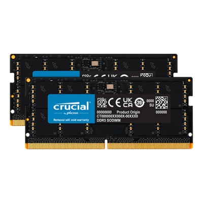 Micron(Crucial) 64GB(2x32GB) DDR5-5200 (PC5-41600) CL42 (16Gbit) SODIMM｜CT2K32G52C42S5|ノート用メモリ(SODIM