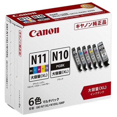 CANON インクタンク XKI-N11XL+N10XL/6MP XKI-N11XL(BK/C/M/Y/PB)+XKI-N10XL マルチパック (大容量)｜2172C002|サプライ/オプション品|