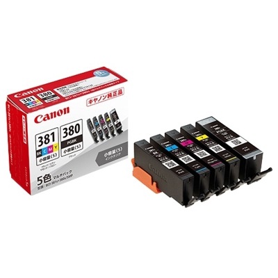 CANON インクタンク BCI-381s+380s/5MP BCI-381s(BK/C/M/Y)+380s マルチパック(小容量)｜2344C003|サプライ/オプション品|プリンタ | スキャナ