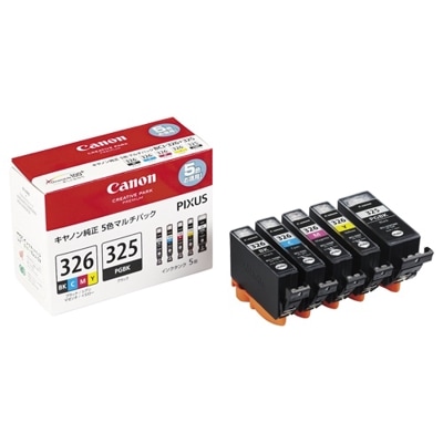 CANON インクタンク BCI-326(BK/C/M/Y)+BCI-325PGBK マルチパック｜4713B001|サプライ/オプション品|プリンタ | スキャナ