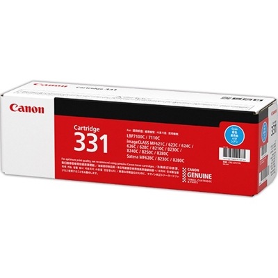 CANON トナーカートリッジ331C シアン CRG-331CYN(1500ページ印刷可能(ISO/IEC19798準拠・A4普通紙片面連続印刷時))｜6271B003|サプライ/オプション品|プリ