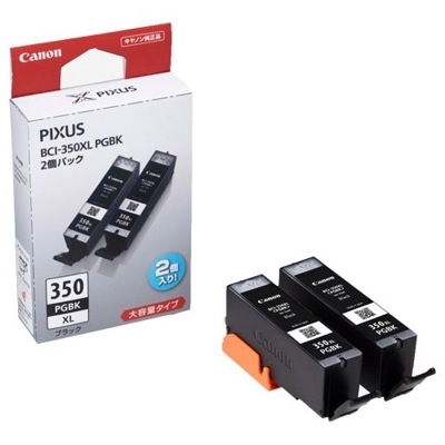 CANON インクタンク BCI-350XLPGBK2P ブラック 2個パック(大容量)｜6552B005|サプライ/オプション品|プリンタ | スキャナ