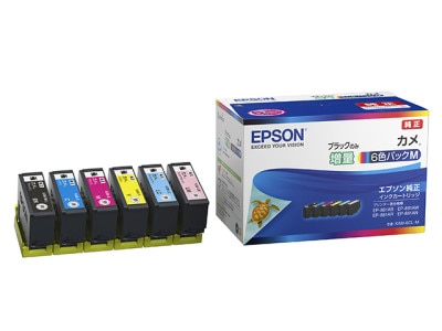 EPSON インクカートリッジ カメ 6色パックM(黒のみ増量) KAM-6CL-M｜KAM-6CL-M|サプライ/オプション品|プリンタ | スキャナ