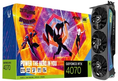 【アウトレット特価・新品】ZOTAC GAMING GeForce RTX 4070 AMP AIRO SPIDER-MAN: Across the Spider-Verse Bundle スパイダー