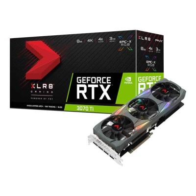 【アウトレット特価・新品】PNY GeForce RTX 3070 Ti 8GB XLR8 Gaming UPRISING EPIC-X RGB Triple Fan グラフィックボード｜VCG307