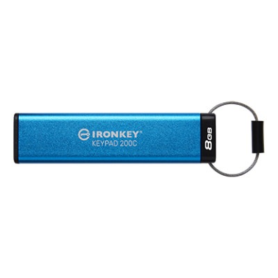Kingston Kingston IronKey キーパッド 200C ハードウェア暗号化 USB Type-C フラッシュドライブ 8GB｜IKKP200C/8GB|暗号化セキュリティ対応|USB