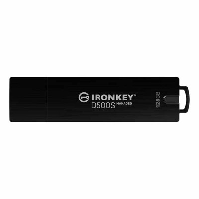 Kingston 128GB IronKey Managed D500SM FIPS 140-3 Lvl 3 (Pending) AES-256 ハードウェア暗号化 USB フラッシュドライブ｜IKD