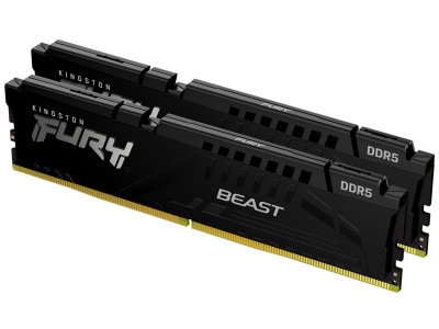 Kingston キングストン 16GB(8GBx2)DDR5 5600MHz(PC5-44800) CL40 DIMM FURY Beast Black XMP｜KF556C40BBK2-16|デス