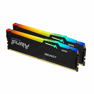 Kingston 64GB(32GBx2) DDR5 6000MT/s (PC5-48000) CL40 DIMM FURY Beast RGB XMP｜KF560C40BBAK2-64|デスクトップ