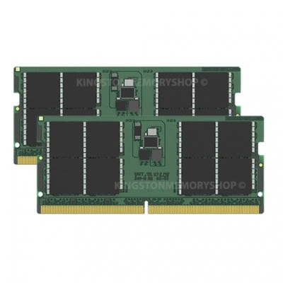 Kingston 64GB(32GBx2) DDR5 5600MHz(PC5-44800) Non-ECC Unbuffered SODIMM CL46 2RX8 1.1V 262-pin 16Gbi
