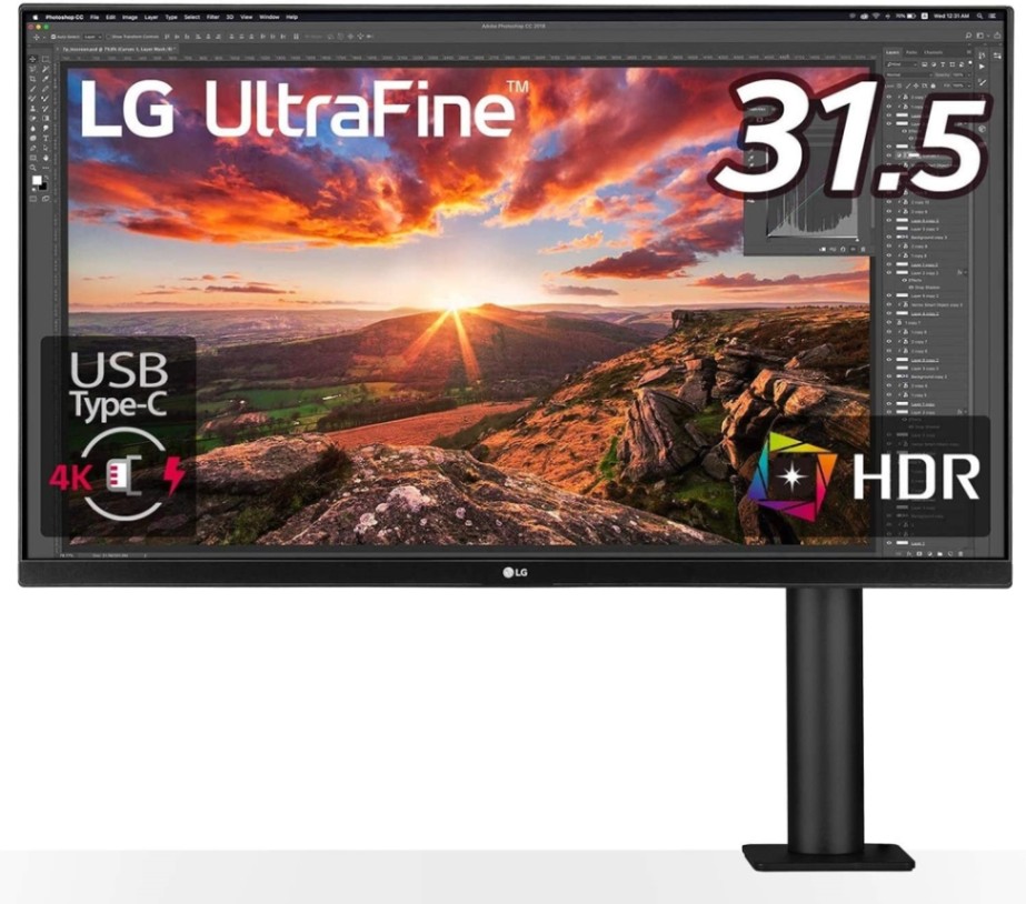 LG Electronics アームスタンド採用 31.5インチ エルゴノミクス