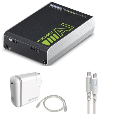 ADLINK Pocket AI スターターキット（チャージャーとType-Cケーブル付属）｜EGX-TBT-A500 Starter kit|外付けGPU（eGPU）/GPUサーバー|ビデオカード