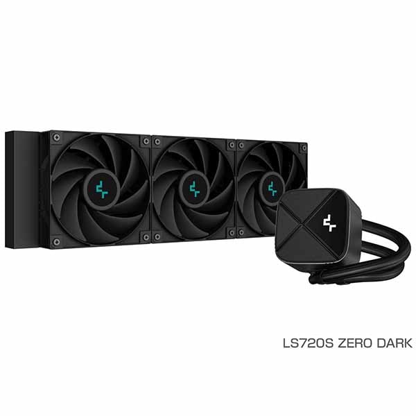 Deepcool LS720S ZERO DARK 第4世代高性能ウォーターポンプ搭載 水冷一