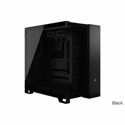 Corsair 6500X Tempered Glass Mid-Tower Black ピラーレスデザインのミドルタワー型PCケース ブラック｜CC-9011257-WW|Extended ATX|