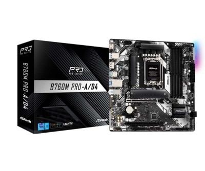 ASRock B760M Pro-A/D4 microATXマザーボード｜B760M Pro-A/D4|LGA1700(Intel)|マザーボード