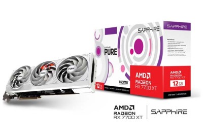 【アウトレット特価・新品】Sapphire PURE Radeon RX 7700 XT GAMING OC 12GB GDDR6 グラフィックボード ホワイト｜SAP-PURERX7700XTOC1
