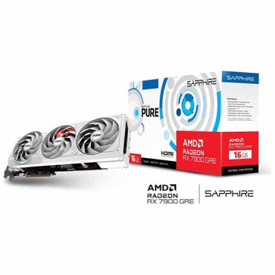 【アウトレット特価・新品】Sapphire PURE Radeon RX 7900 GRE GAMING OC 16GB GDDR6 オーバークロック仕様のグラフィックボード ホワイト｜PURERX7