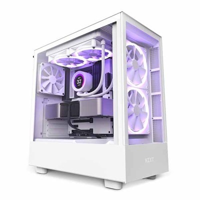 【アウトレット特価・新品】NZXT H5 ELITE プレミアムコンパクトミドルタワーケース [マットホワイト]｜CC-H51EW-01|ATX|PCケース